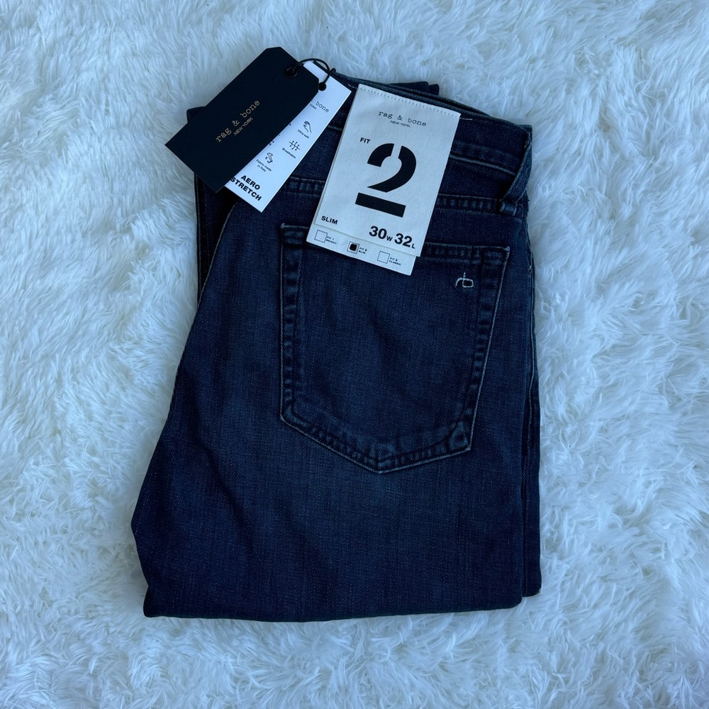 Rag & Bone Dark Blue Slim Jeans